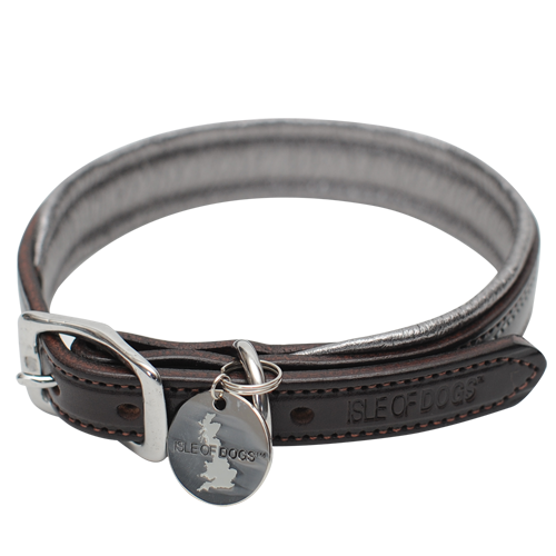 Leather Collar Silver